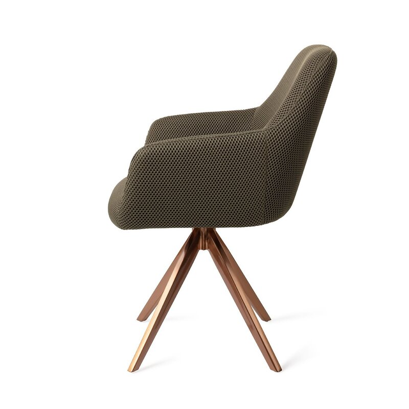 Jesper Home-collectie Hiroo Jungle Jewel Eetkamerstoel - turn  Rose