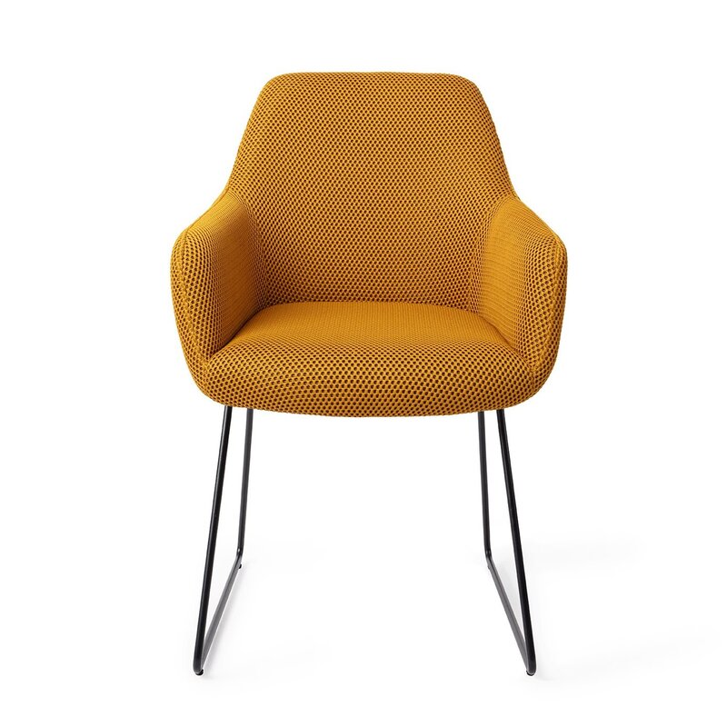 Jesper Home-collectie Hiroo Groovy Garam Eetkamerstoel - Slide black