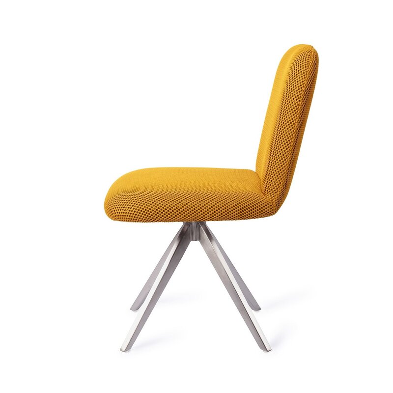 Jesper Home-collectie Taiwa Groovy Garam Eetkamerstoel - turn  Steel