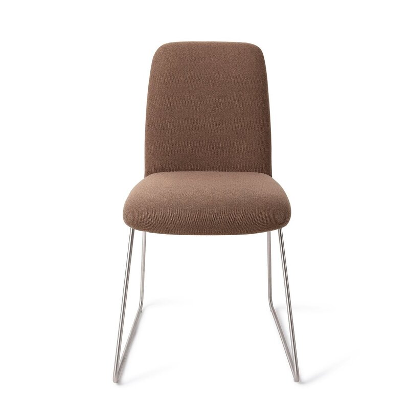 Jesper Home-collectie Taiwa Rustic Rye Eetkamerstoel - Slide Steel