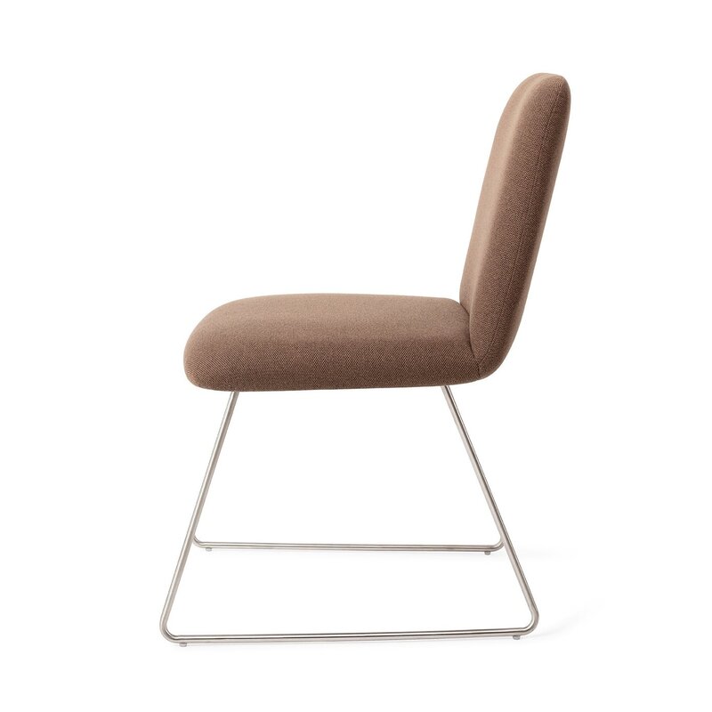 Jesper Home-collectie Taiwa Rustic Rye Eetkamerstoel - Slide Steel