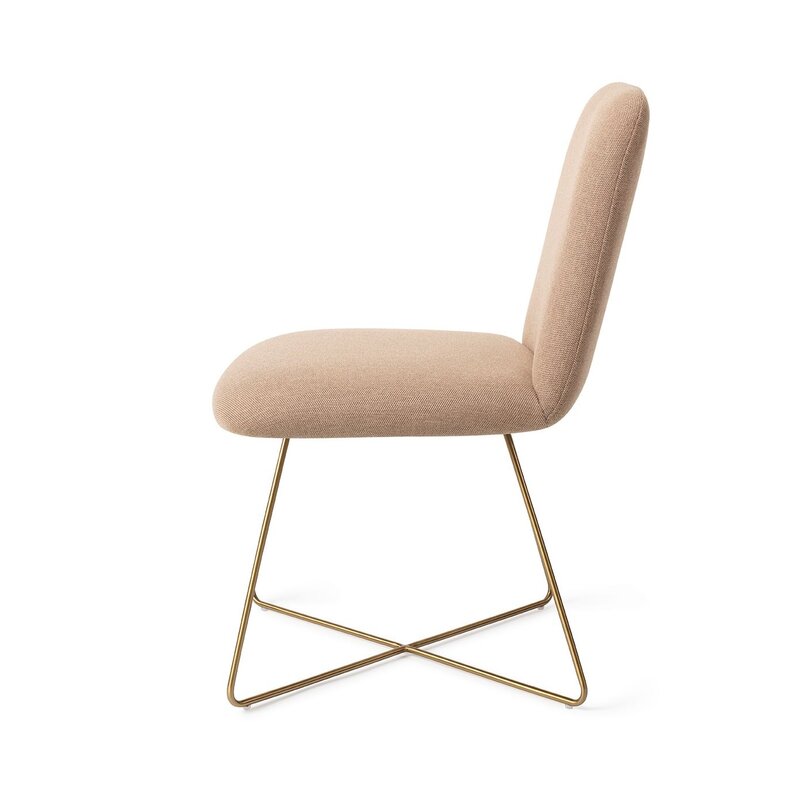 Jesper Home-collectie Taiwa Whisper Wheat Eetkamerstoel - Cross Gold