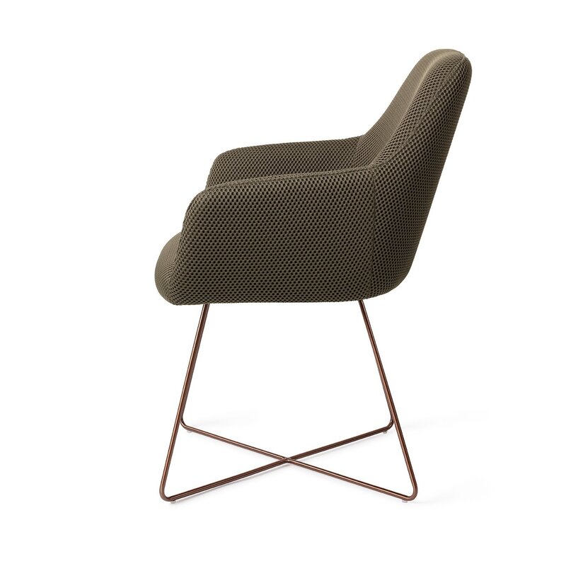 Jesper Home-collectie Hiroo Jungle Jewel Eetkamerstoel - Cross Rose