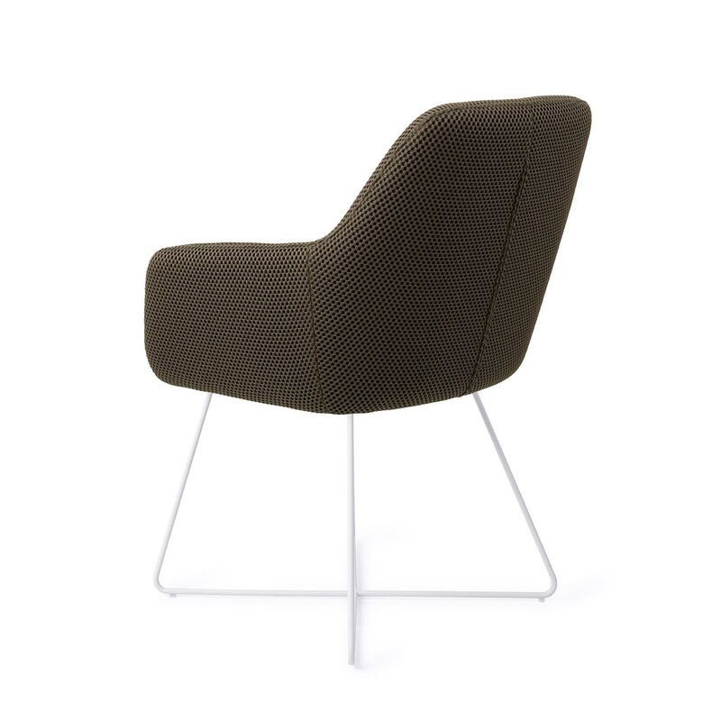 Jesper Home-collectie Hiroo Jungle Jewel Eetkamerstoel - Cross white