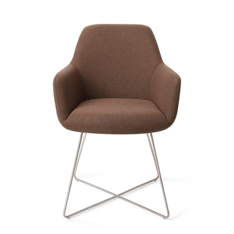 Jesper Home-collectie Hiroo Rustic Rye Eetkamerstoel - Cross Steel