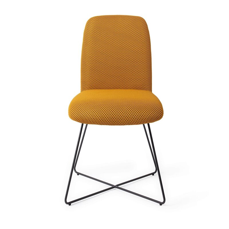 Jesper Home-collectie Taiwa Groovy Garam Eetkamerstoel - Cross black