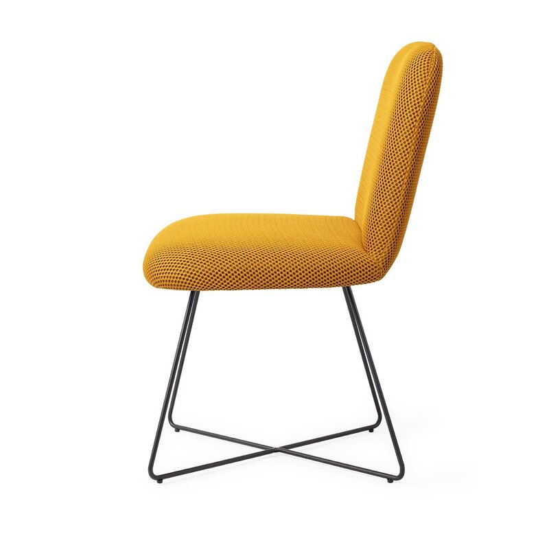 Jesper Home-collectie Taiwa Groovy Garam Eetkamerstoel - Cross black