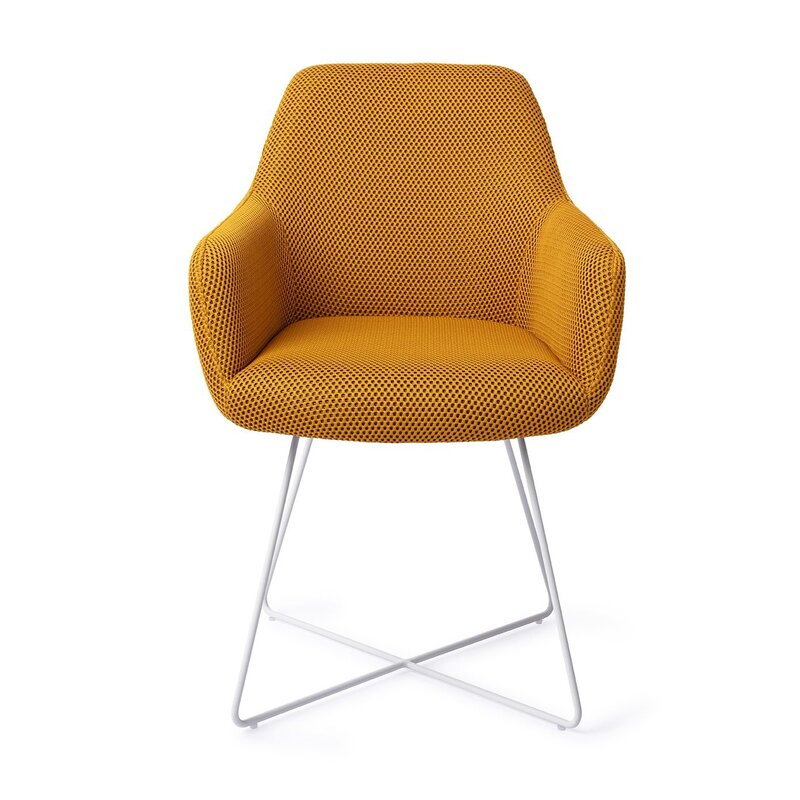 Jesper Home-collectie Hiroo Groovy Garam Eetkamerstoel - Cross white