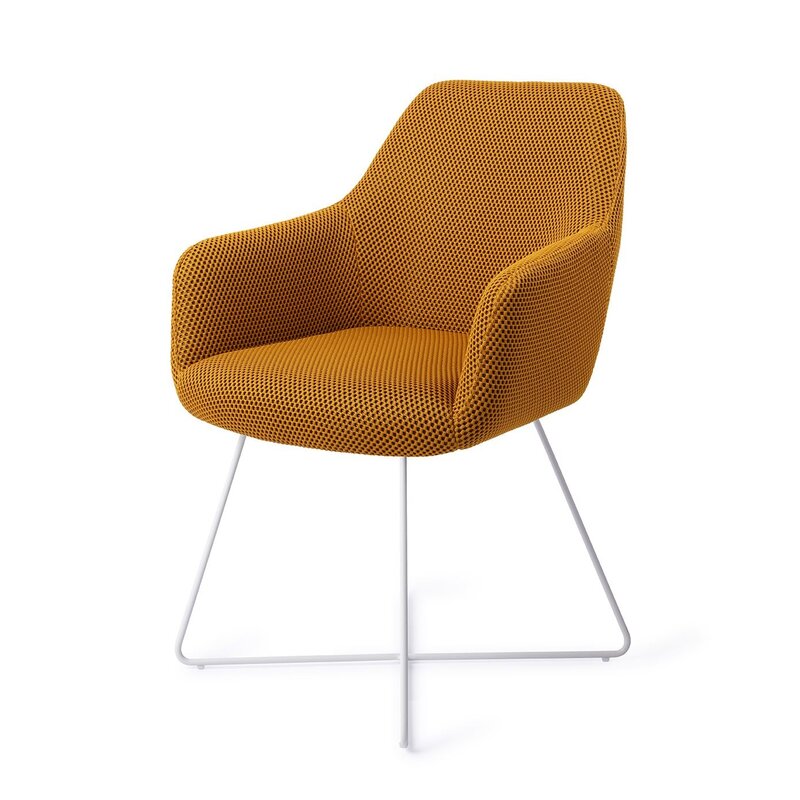 Jesper Home-collectie Hiroo Groovy Garam Eetkamerstoel - Cross white
