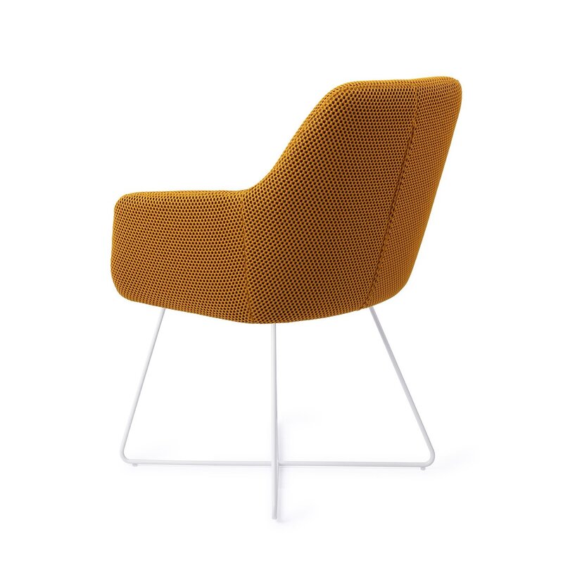 Jesper Home-collectie Hiroo Groovy Garam Eetkamerstoel - Cross white