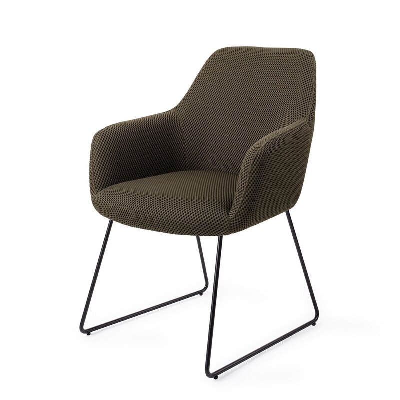 Jesper Home Hiroo Jungle Jewel Eetkamerstoel - Slide black