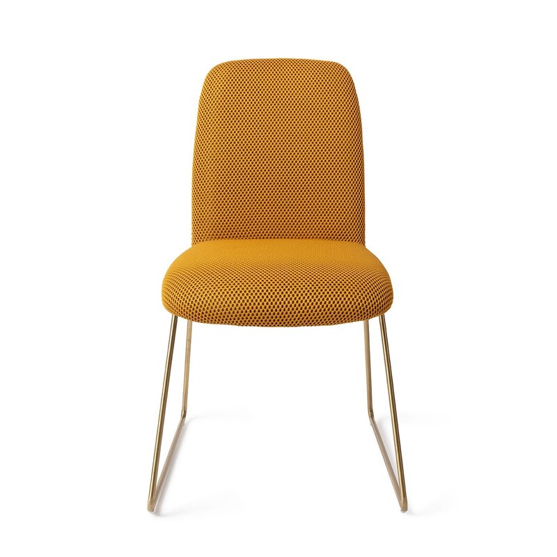 Jesper Home-collectie Taiwa Groovy Garam Eetkamerstoel - Slide Gold