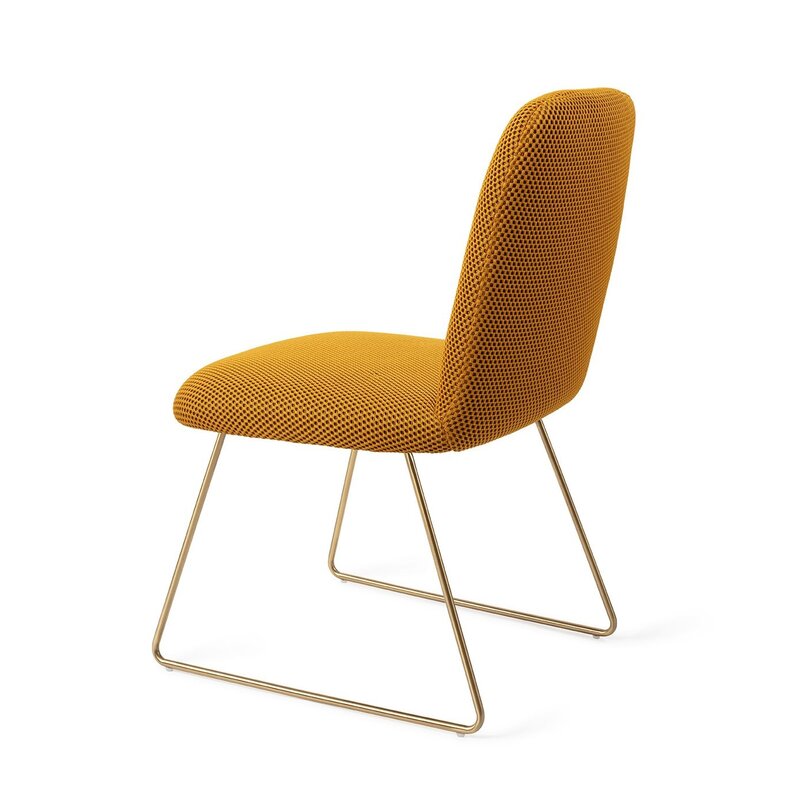 Jesper Home-collectie Taiwa Groovy Garam Eetkamerstoel - Slide Gold