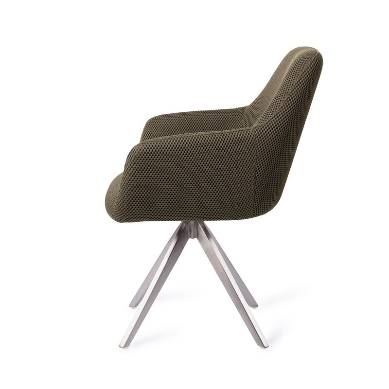 Jesper Home-collectie Hiroo Jungle Jewel Eetkamerstoel - turn  Steel