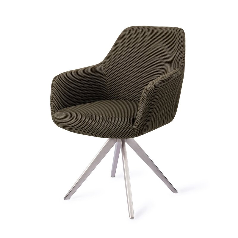 Jesper Home-collectie Hiroo Jungle Jewel Eetkamerstoel - turn  Steel