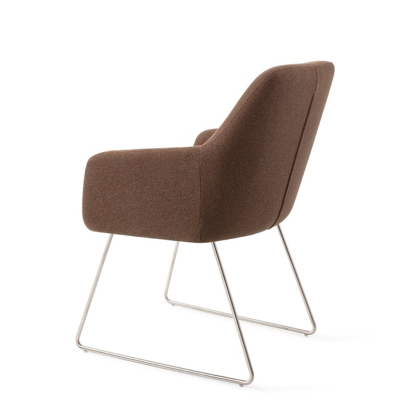 Jesper Home-collectie Hiroo Rustieke Rogge Eetkamerstoel - Slidesteel