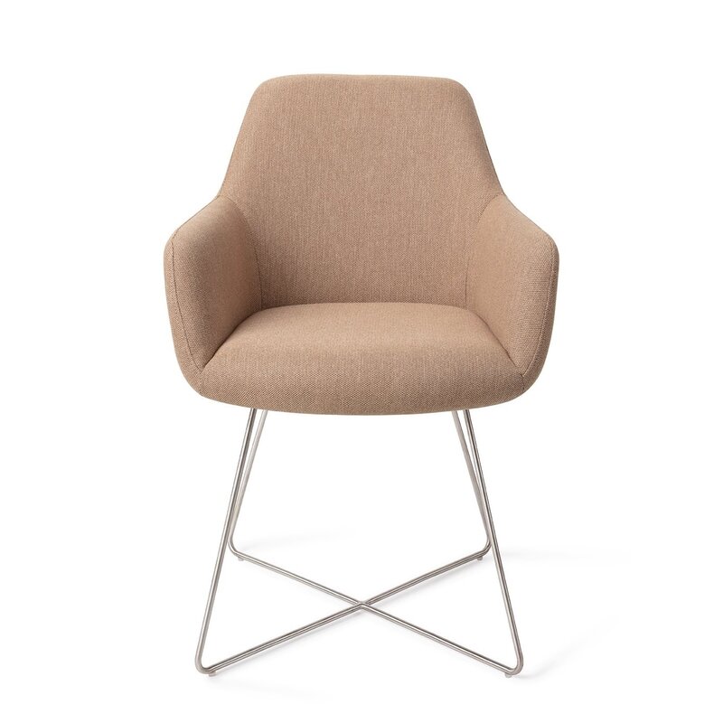 Jesper Home Hiroo Whisper Wheat Dining Chair - Cross Steel