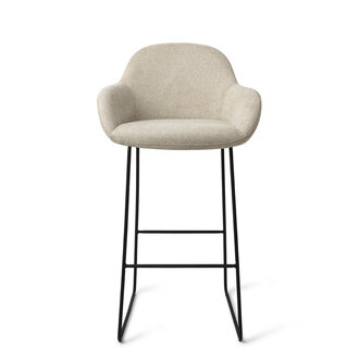 Jesper Home Kushi Barstool Ivory Ivy - Slide black (H)