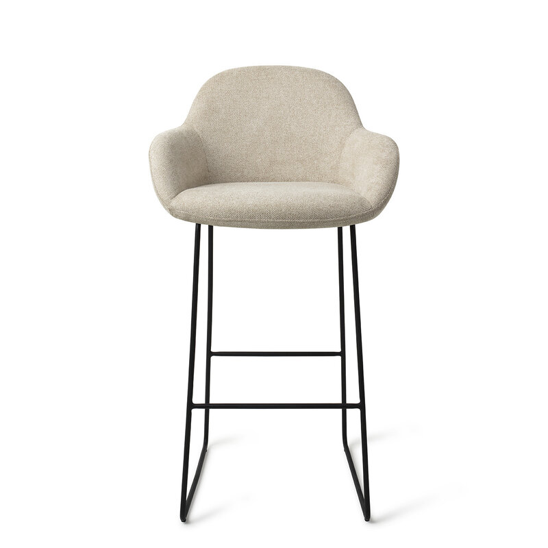 Jesper Home Kushi Barstool Ivory Ivy - Slide black (H)