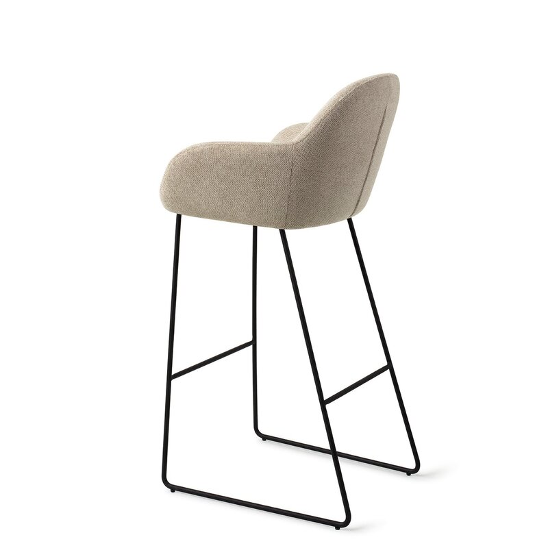 Jesper Home Kushi Barstool Ivory Ivy - Slide black (H)