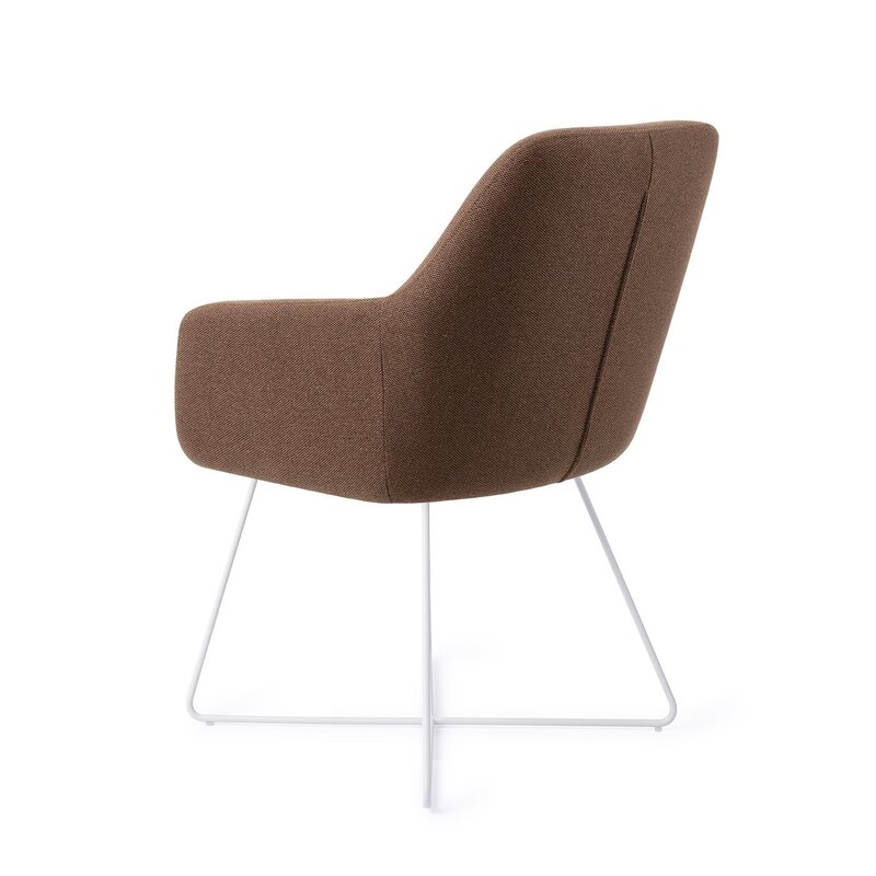 Jesper Home Hiroo Rustic Rye Dining Chair - cross white