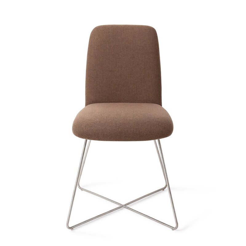 Jesper Home-collectie Taiwa Rustieke Rogge Eetkamerstoel - crossvormig steel
