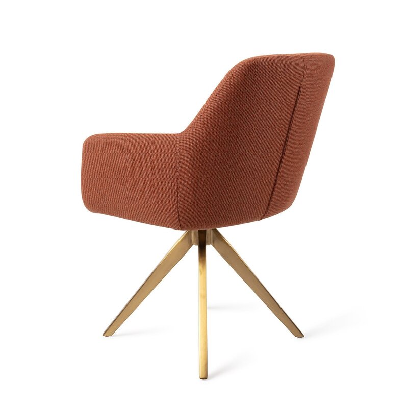 Jesper Home-collectie Hiroo Hearth Harmony Eetkamerstoel - Cross gold