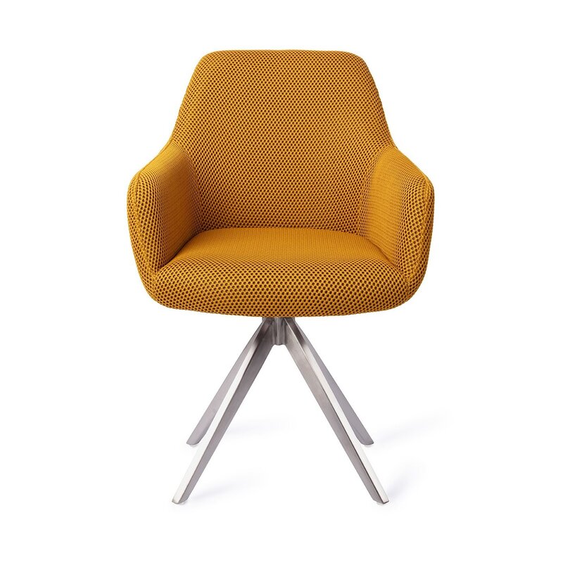 Jesper Home-collectie Hiroo Groovy Garam Eetkamerstoel - turn  Steel