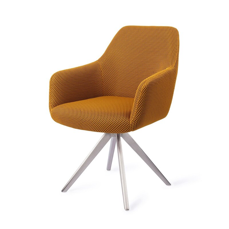 Jesper Home-collectie Hiroo Groovy Garam Eetkamerstoel - turn  Steel