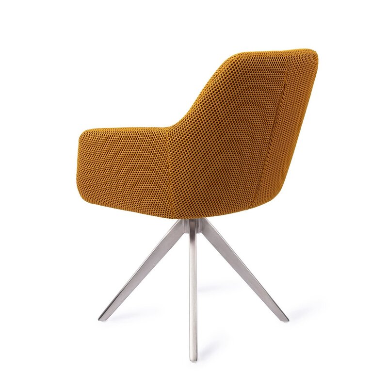 Jesper Home-collectie Hiroo Groovy Garam Eetkamerstoel - turn  Steel