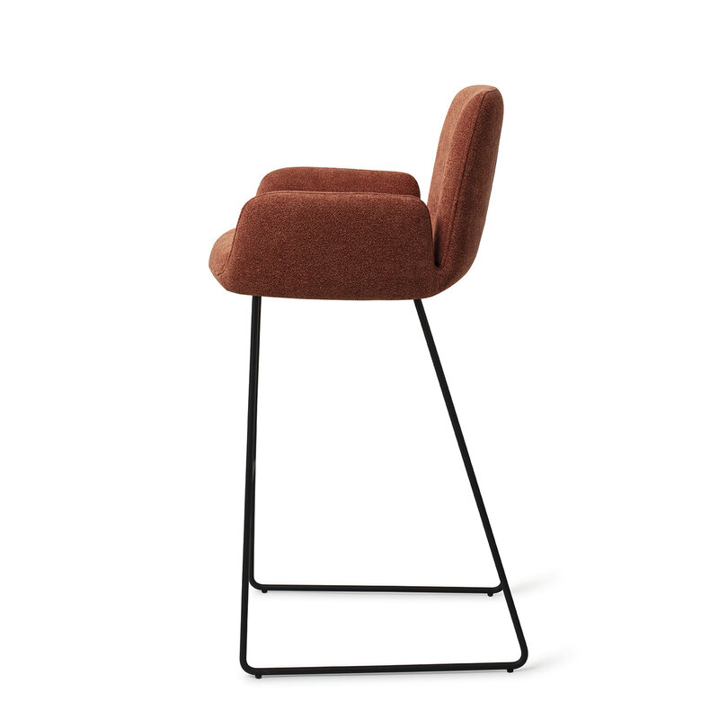 Jesper Home Misaki Cosy copper Barkruk - Slide black (H)