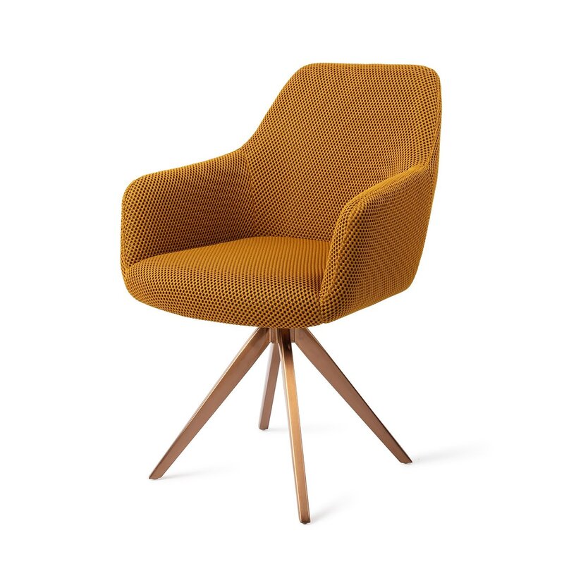 Jesper Home Hiroo Groovy Garam Eetkamerstoel - turn  Rose