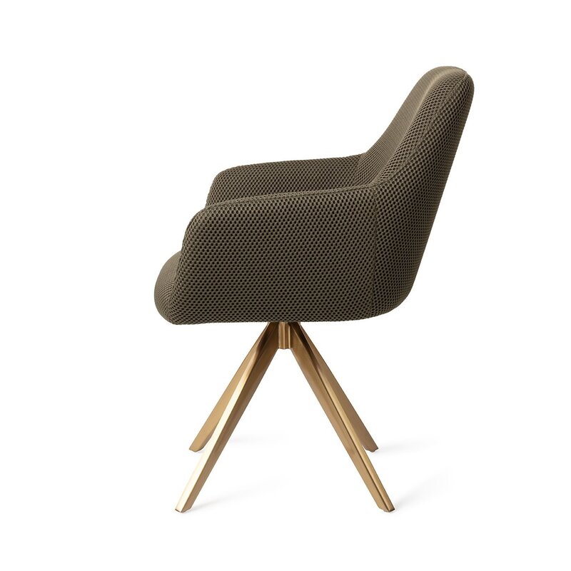 Jesper Home Hiroo Jungle Jewel Eetkamerstoel - Goudkleurig