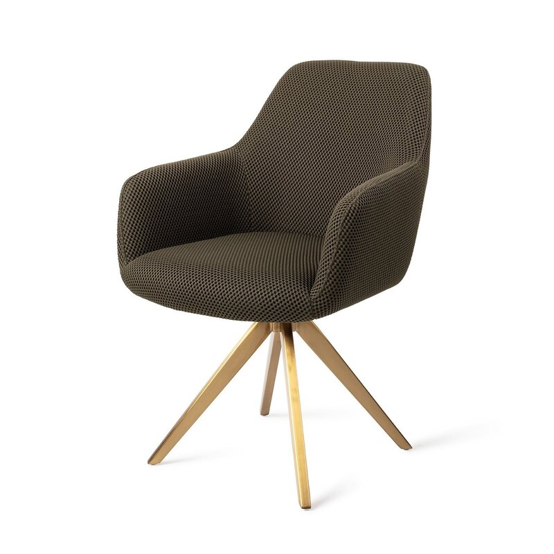 Jesper Home Hiroo Jungle Jewel Eetkamerstoel - Goudkleurig