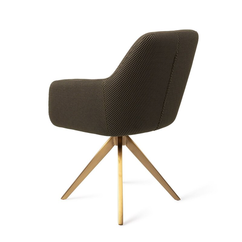 Jesper Home Hiroo Jungle Jewel Eetkamerstoel - Goudkleurig