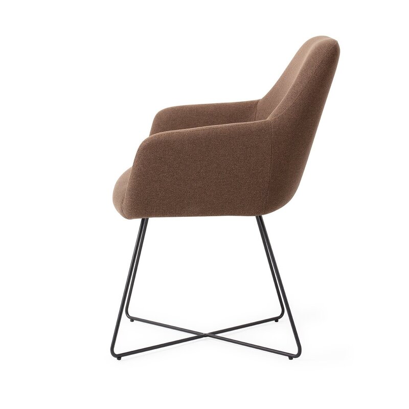 Jesper Home-collectie Hiroo Rustieke Rogge Eetkamerstoel - cross black