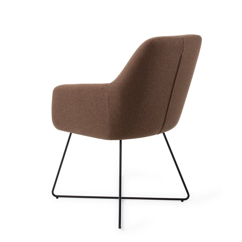 Jesper Home Hiroo Rustieke Rogge Eetkamerstoel - cross black