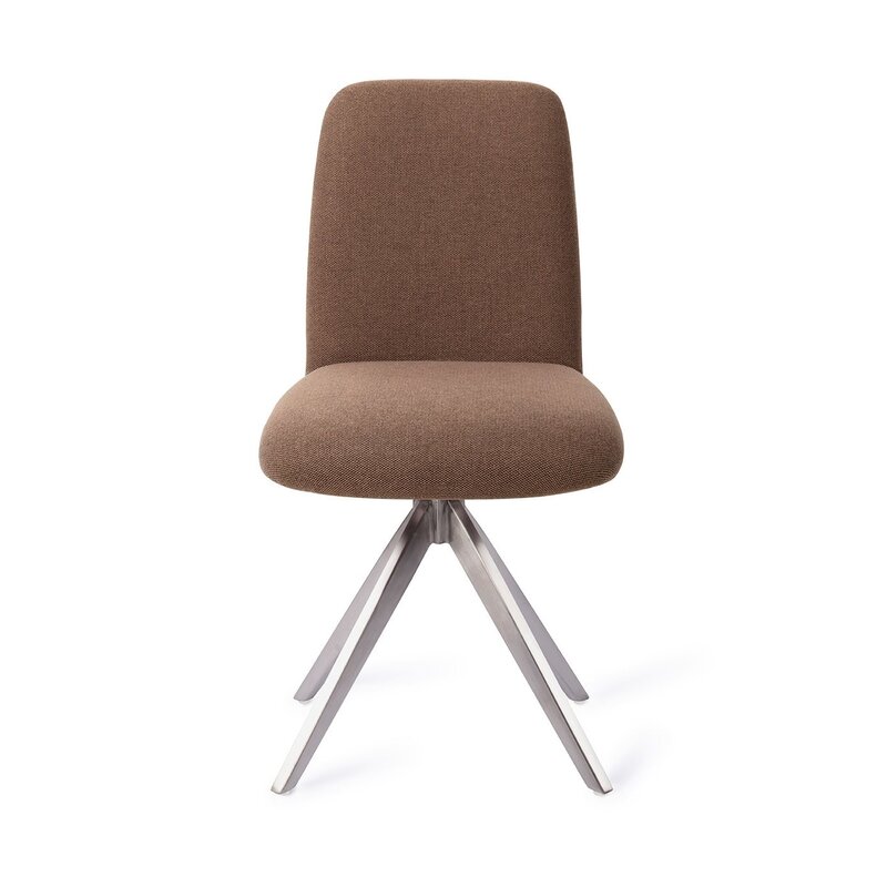 Jesper Home Taiwa Rustieke Rogge Eetkamerstoel - met draaimechanisme steel