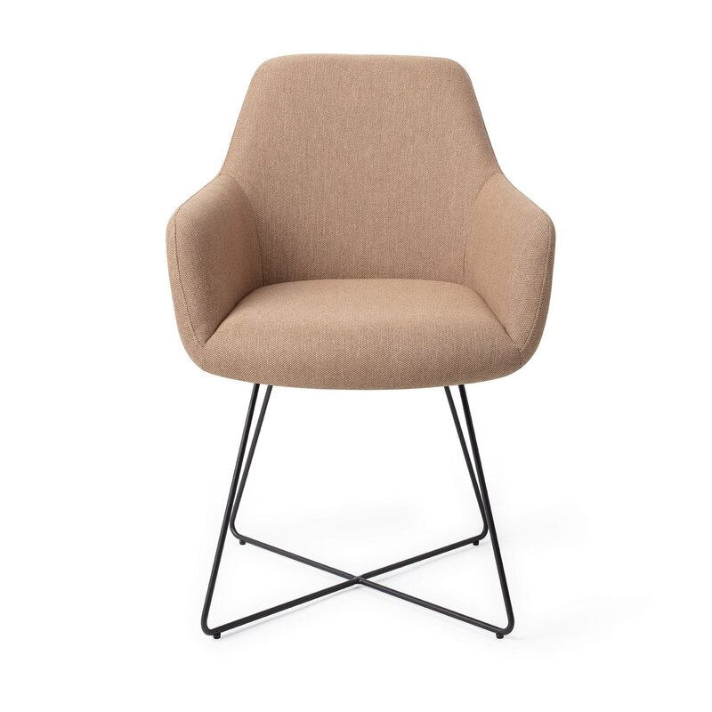 Jesper Home-collectie Hiroo Whisper Wheat Eetkamerstoel - Cross black