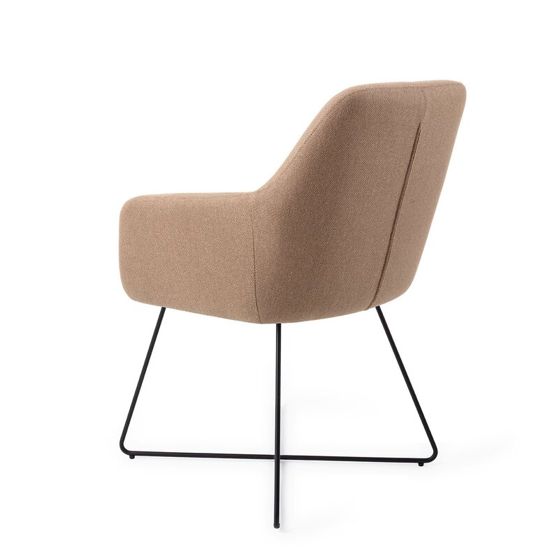 Jesper Home-collectie Hiroo Whisper Wheat Eetkamerstoel - Cross black