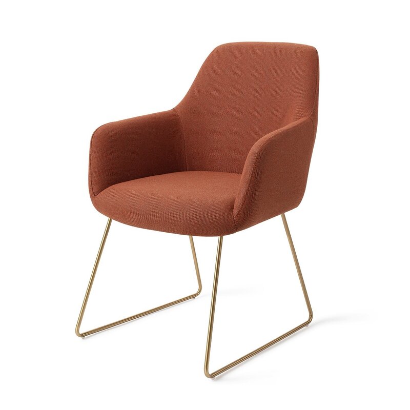 Jesper Home Hiroo Hearth Harmony Dining Chair - Slide Gold