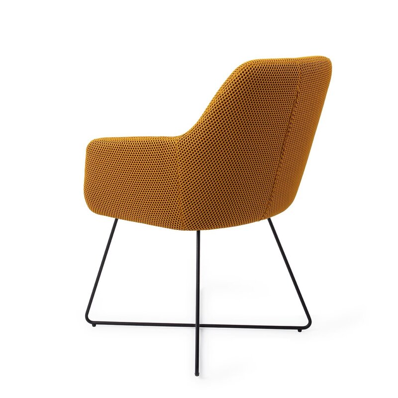Jesper Home-collectie Hiroo Groovy Garam Eetkamerstoel - Cross black