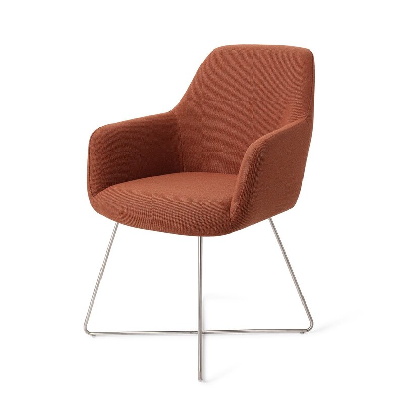 Jesper Home-collectie Hiroo Hearth Harmony Eetkamerstoel - Cross steel