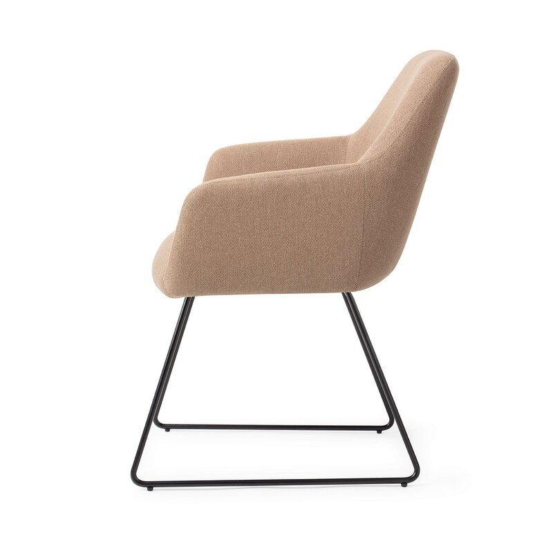 Jesper Home-collectie Hiroo Whisper Wheat Eetkamerstoel - Slide black