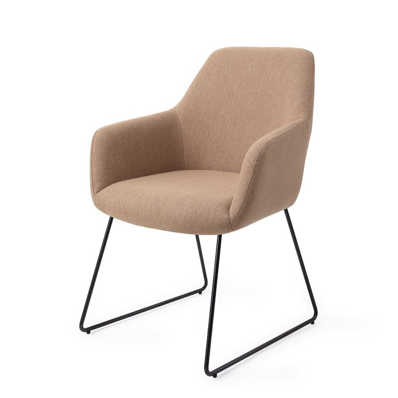 Jesper Home-collectie Hiroo Whisper Wheat Eetkamerstoel - Slide black