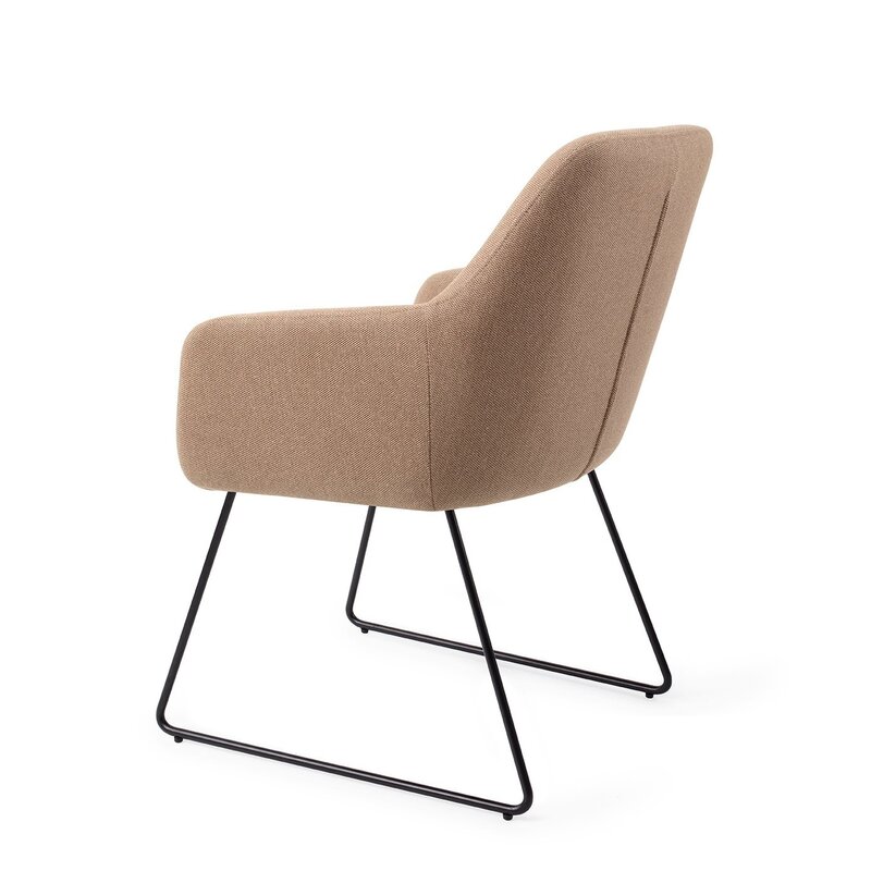 Jesper Home-collectie Hiroo Whisper Wheat Eetkamerstoel - Slide black