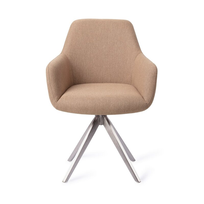 Jesper Home-collectie Hiroo Whisper Wheat Eetkamerstoel - turn  Steel