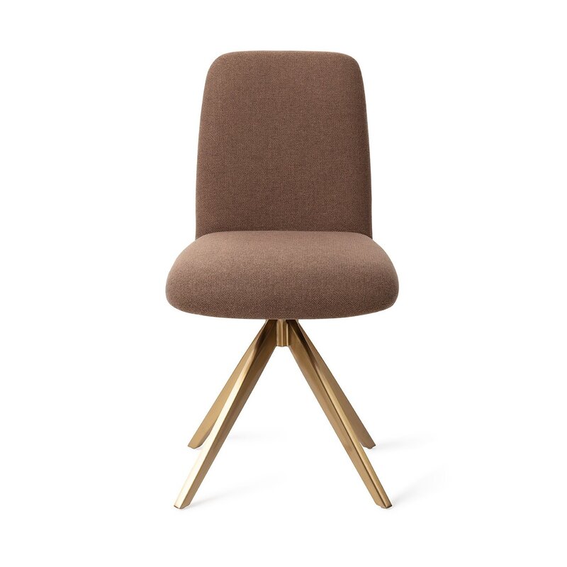 Jesper Home-collectie Taiwa Rustieke Rogge Eetkamerstoel - Goudkleurig