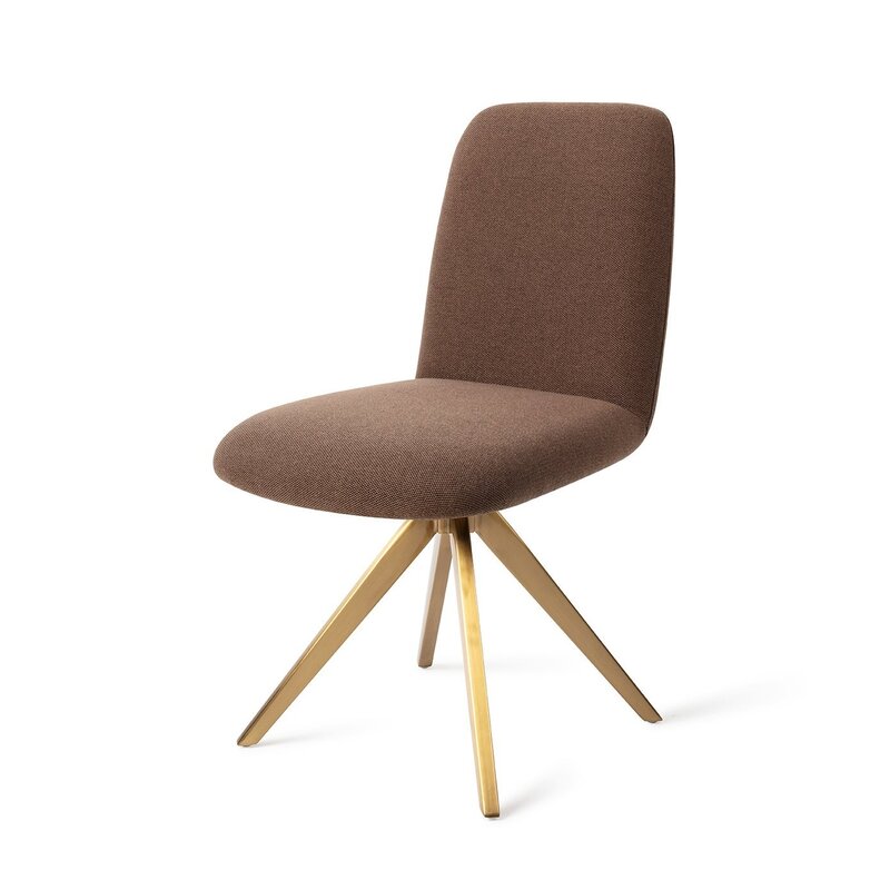Jesper Home-collectie Taiwa Rustieke Rogge Eetkamerstoel - Goudkleurig