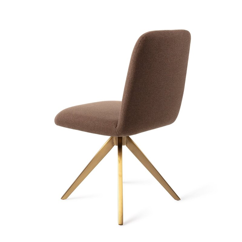 Jesper Home-collectie Taiwa Rustieke Rogge Eetkamerstoel - Goudkleurig